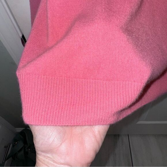 Hannah Career Pink Mock neck super soft sweater with zipper in back. - Picture 4 of 11